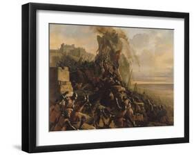 Prise de l'île de Rhodes par les chevaliers de l'ordre des Hospitaliers de Saint-Jean de Jérusalem-Eloi Firmin Feron-Framed Giclee Print