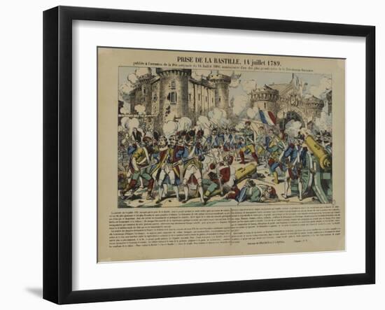 Prise de la Bastille 14 juillet 1789-null-Framed Giclee Print