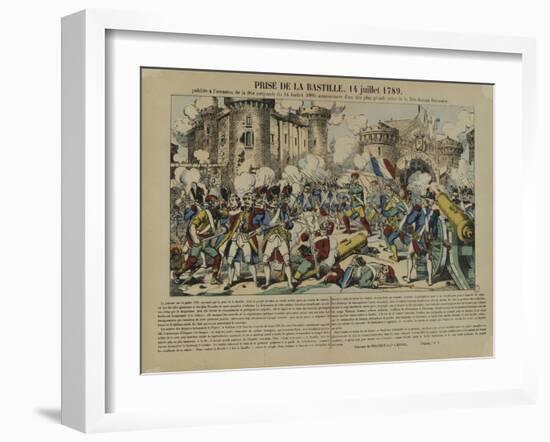 Prise de la Bastille 14 juillet 1789-null-Framed Giclee Print