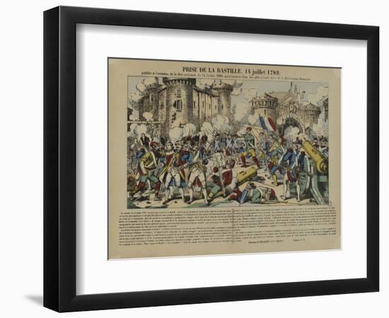 Prise de la Bastille 14 juillet 1789-null-Framed Giclee Print