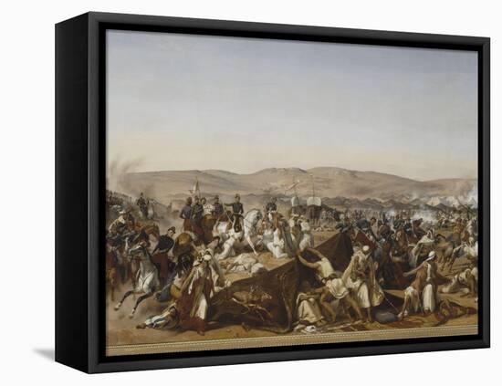 Prise de la Smala d'Abd-el-Kader par le duc d'Aumale à Taguin , le 16 mai 1843-Horace Vernet-Framed Stretched Canvas