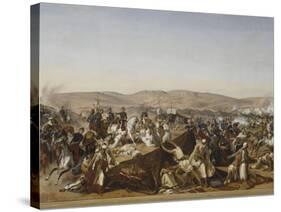 Prise de la Smala d'Abd-el-Kader par le duc d'Aumale à Taguin , le 16 mai 1843-Horace Vernet-Stretched Canvas