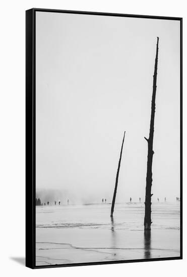 Prismatic Walk, Black and White, Yellowstone National Park-Vincent James-Framed Stretched Canvas