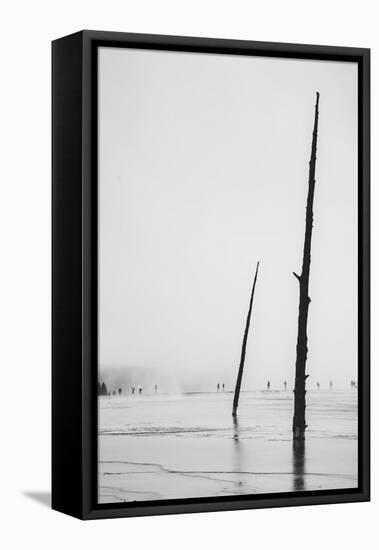 Prismatic Walk, Black and White, Yellowstone National Park-Vincent James-Framed Stretched Canvas