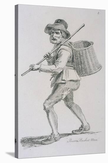 Prison Basket Man, C1680, Cries of London, (C1819)-John Thomas Smith-Stretched Canvas