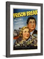 PRISON BREAK, US poster art, from left: Glenda Farrell, Barton MacLane, 1938-null-Framed Art Print