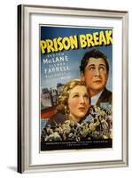 PRISON BREAK, US poster art, from left: Glenda Farrell, Barton MacLane, 1938-null-Framed Art Print