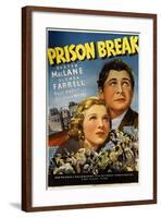 PRISON BREAK, US poster art, from left: Glenda Farrell, Barton MacLane, 1938-null-Framed Art Print