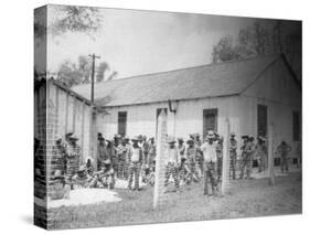 Prison Compound No. 1, Angola, Louisiana, Leadbelly in Foregound-Alan Lomax-Stretched Canvas