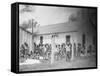 Prison Compound No. 1, Angola, Louisiana, Leadbelly in Foregound-Alan Lomax-Framed Stretched Canvas