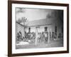 Prison Compound No. 1, Angola, Louisiana, Leadbelly in Foregound-Alan Lomax-Framed Photo