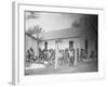 Prison Compound No. 1, Angola, Louisiana, Leadbelly in Foregound-Alan Lomax-Framed Photo