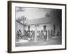 Prison Compound No. 1, Angola, Louisiana, Leadbelly in Foregound-Alan Lomax-Framed Photo