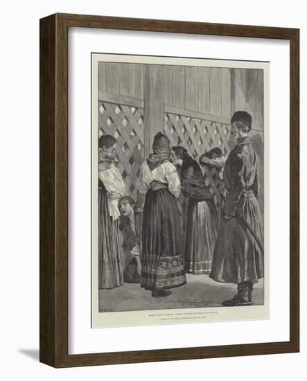 Prison Life in Siberia, Women Visiting the Prison at Irkutsk-Julius Mandes Price-Framed Giclee Print