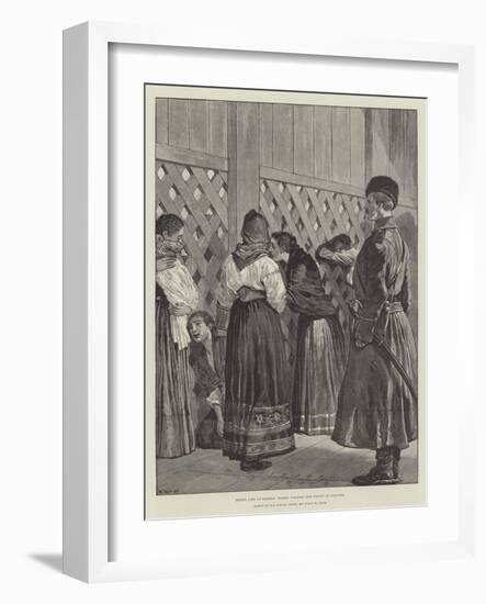 Prison Life in Siberia, Women Visiting the Prison at Irkutsk-Julius Mandes Price-Framed Giclee Print