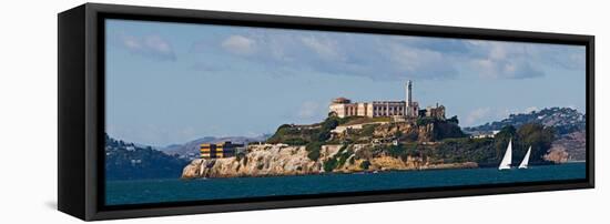 Prison on an Island, Alcatraz Island, San Francisco Bay, San Francisco, California, USA-null-Framed Stretched Canvas