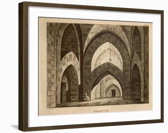 Prison, Set Design for Act 1 of 'Ricciardo and Zoraide'-null-Framed Giclee Print