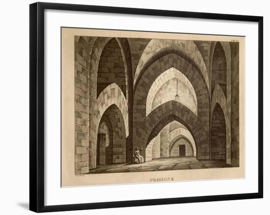 Prison, Set Design for Act 1 of 'Ricciardo and Zoraide'-null-Framed Giclee Print