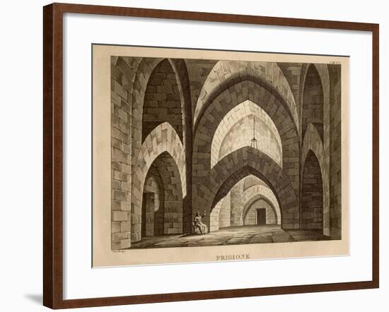 Prison, Set Design for Act 1 of 'Ricciardo and Zoraide'-null-Framed Giclee Print