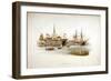 Prison Ships (Hulks or Tender) in the Thames Off the Tower of London, 1805-William Henry Pyne-Framed Giclee Print