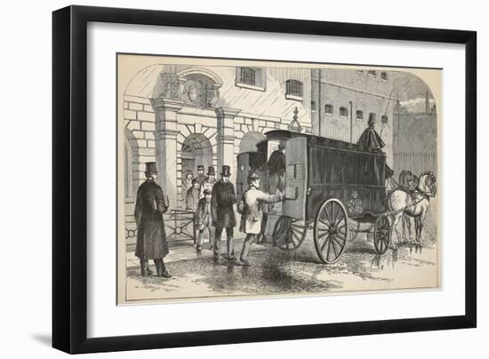 Prison Van Taking Up Prisoners at the House of Detention-English School-Framed Giclee Print