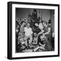 Prisoner of War Home from a Korean Prison Camp Celebrating Christmas in August with His Family-Robert W^ Kelley-Framed Photographic Print