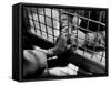 Prisoner Ronald Gallagher and Wife Holding Hands-Michael Rougier-Framed Stretched Canvas