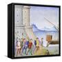 Prisoners Boarding a Ship with a Glimpse of Castelnuovo in Naples in the Background-null-Framed Stretched Canvas