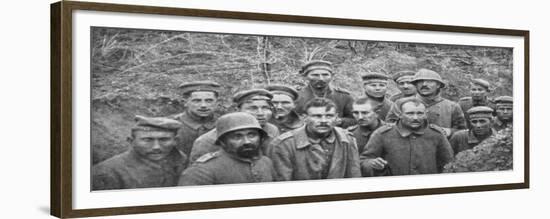 Prisoners in a Hole, Reims, First World War, April 1917-null-Framed Premium Giclee Print