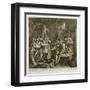 Prisoners in Newgate Prison-William Hogarth-Framed Art Print