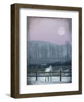 Prissy On Snowy Night-Dawne Polis-Framed Art Print