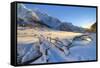 Pristine snow in winter in Rezzalo valley, Sondrio district, Valtellina, Lombardy, Italy.-ClickAlps-Framed Stretched Canvas