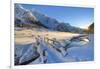 Pristine snow in winter in Rezzalo valley, Sondrio district, Valtellina, Lombardy, Italy.-ClickAlps-Framed Photographic Print