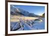 Pristine snow in winter in Rezzalo valley, Sondrio district, Valtellina, Lombardy, Italy.-ClickAlps-Framed Photographic Print