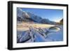 Pristine snow in winter in Rezzalo valley, Sondrio district, Valtellina, Lombardy, Italy.-ClickAlps-Framed Photographic Print