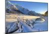 Pristine snow in winter in Rezzalo valley, Sondrio district, Valtellina, Lombardy, Italy.-ClickAlps-Mounted Photographic Print