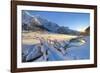 Pristine snow in winter in Rezzalo valley, Sondrio district, Valtellina, Lombardy, Italy.-ClickAlps-Framed Photographic Print