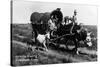 Pritchett, Colorado - Orville Ewing; Covered Wagon Scene-Lantern Press-Stretched Canvas