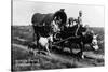 Pritchett, Colorado - Orville Ewing; Covered Wagon Scene-Lantern Press-Stretched Canvas