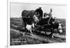 Pritchett, Colorado - Orville Ewing; Covered Wagon Scene-Lantern Press-Framed Art Print