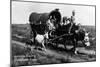 Pritchett, Colorado - Orville Ewing; Covered Wagon Scene-Lantern Press-Mounted Art Print