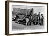 Pritchett, Colorado, View of Orville Ewing with his The Old West Still Lives Wagon-Lantern Press-Framed Art Print