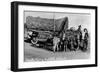 Pritchett, Colorado, View of Orville Ewing with his The Old West Still Lives Wagon-Lantern Press-Framed Art Print