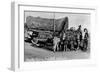 Pritchett, Colorado, View of Orville Ewing with his The Old West Still Lives Wagon-Lantern Press-Framed Art Print