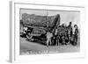 Pritchett, Colorado, View of Orville Ewing with his The Old West Still Lives Wagon-Lantern Press-Framed Art Print