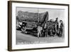 Pritchett, Colorado, View of Orville Ewing with his The Old West Still Lives Wagon-Lantern Press-Framed Art Print