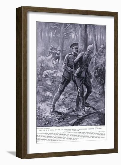 Private B R Shiel Awarded Dcm for Capturing a German Patroller in Belgium April 1915-George Derville Rowlandson-Framed Giclee Print