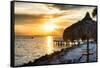 Private Beach at Sunset-Philippe Hugonnard-Framed Stretched Canvas