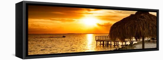 Private Beach at Sunset-Philippe Hugonnard-Framed Stretched Canvas