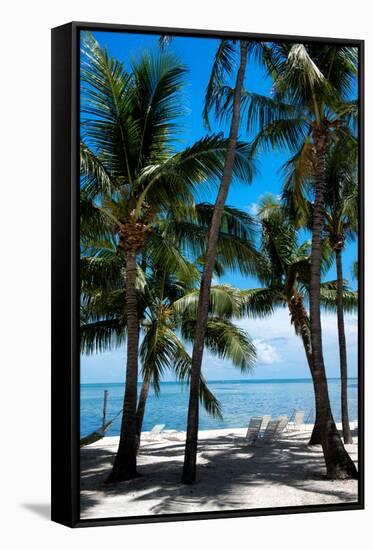 Private Beach - Florida-Philippe Hugonnard-Framed Stretched Canvas